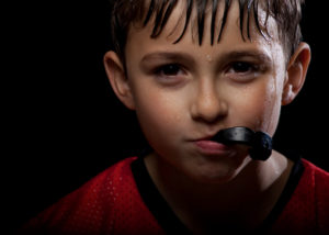Child with mouthguard