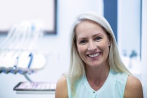 Older woman at dentist